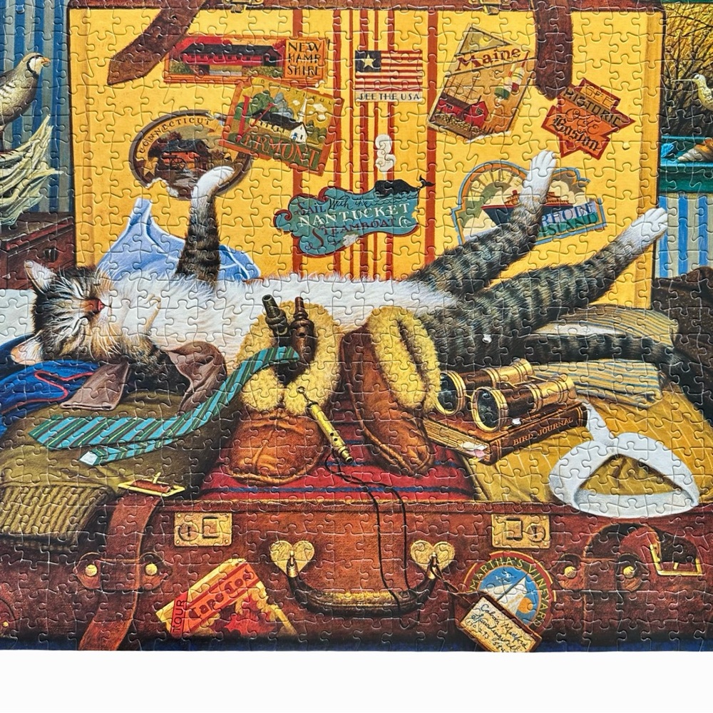 The Cats of Charles Wysocki Puzzle - 750 Pieces -Mabel the Stowaway - Picture 2 of 6